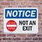 Signmission Exit Sign, Plastic, 14 in W, 10 in H, Not An Exit OS-2PACK-NS-P-1014-L-15165 - alternate 4